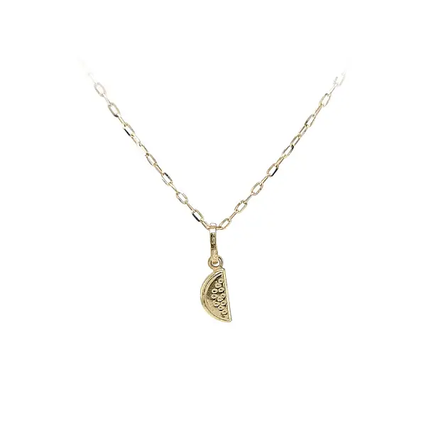 Zlatý náhrdelník s přívěskem melounu