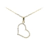 Delicate Gold Heart Pendant with Sparkling Zircons