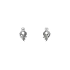 Earrings with White Gold Zircons