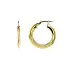 Ploché Zlaté Kruhové Náušnice s Tyčinkovým Zapínáním