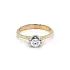 Zásnubní Prsten se Zirkonem z Kombinovaného Zlata