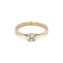 Gold Engagement Ring with Zircon