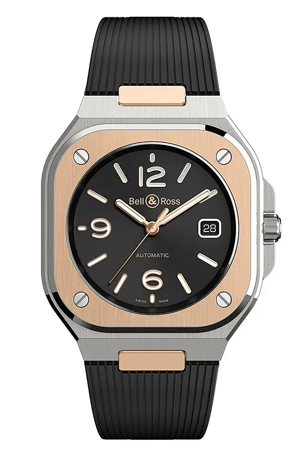 Bell & Ross BR 05 Black Steel & Gold BR05A-BL-STPG/SRB
