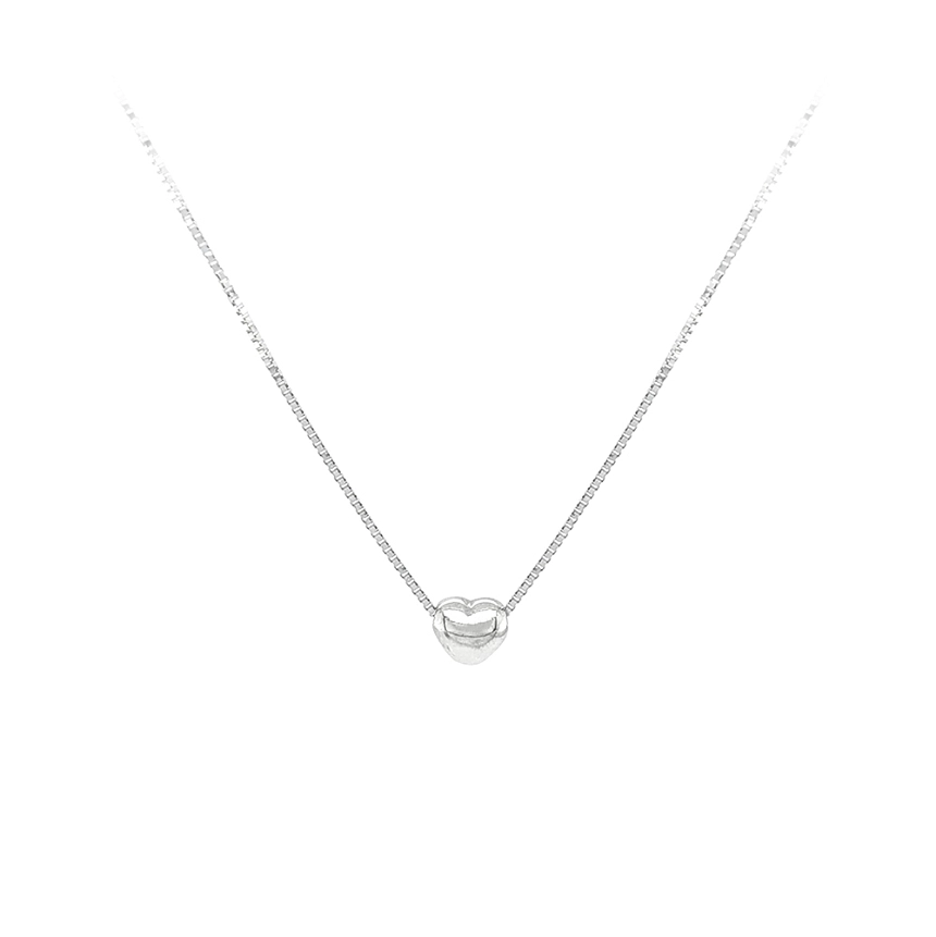 White Gold Heart Necklace