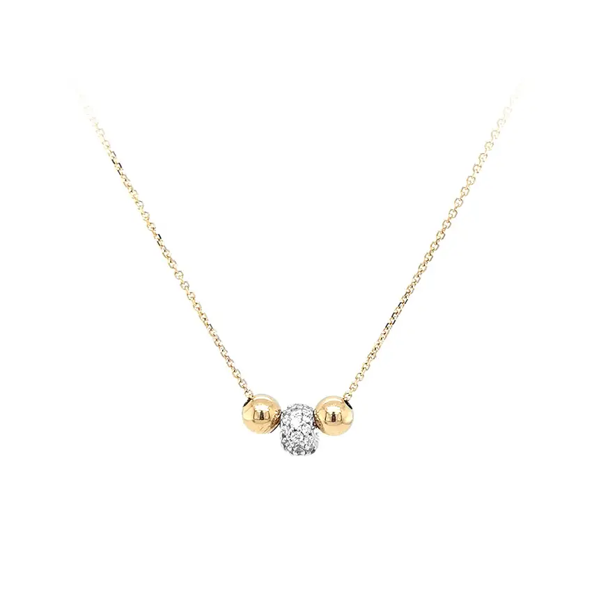 Náhrdelník se Zirkony z Kombinovaného Zlata