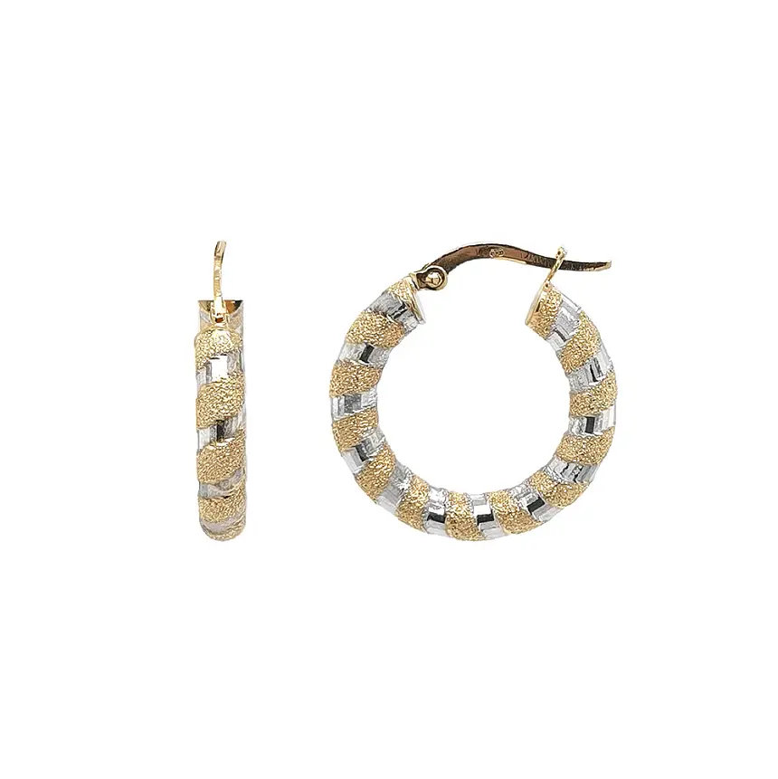 Elegantní Kruhové Náušnice s Moderním Kontrastním Designem