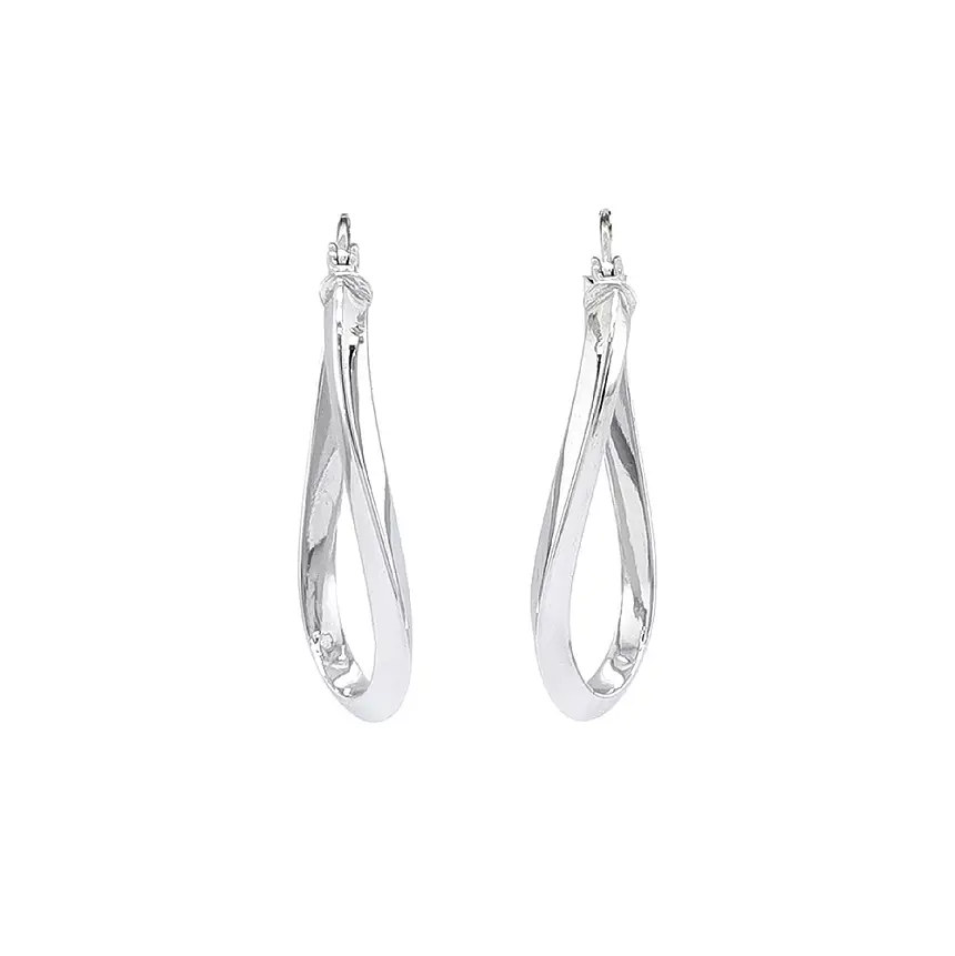 Kruhové Náušnice z Bílého Zlata