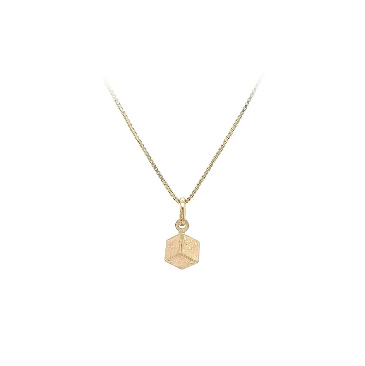 Zlatý Přívěsek Hrací Kostka