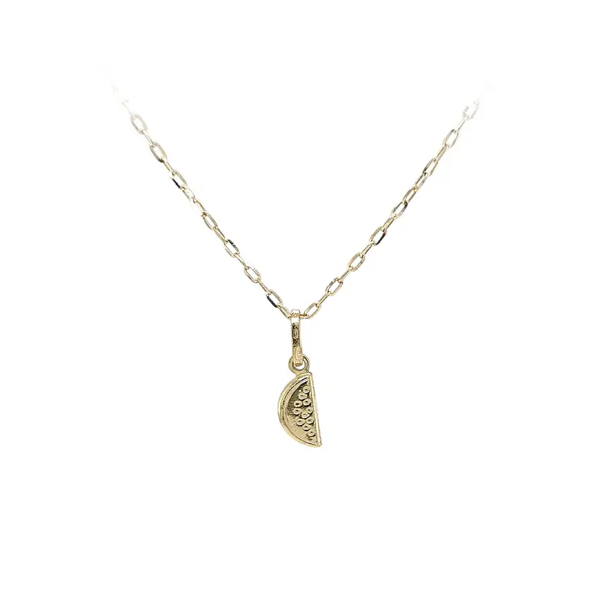 Zlatý náhrdelník s přívěskem melounu