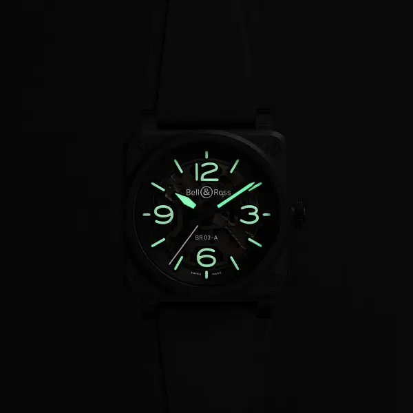 Bell & Ross BR-03 Skeleton Black Ceramic BR03A-BL-SKCE/SRB