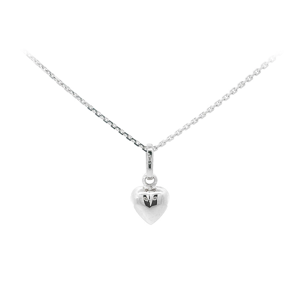 Minimalistický Přívěsek Srdce z Bílého Zlata