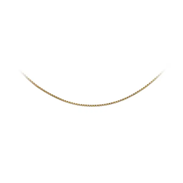 Řetízek Box ze 14kt Žlutého Zlata, 50 cm