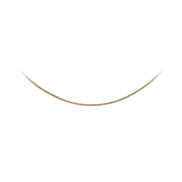 Řetízek Box ze 14kt Žlutého Zlata, 50 cm