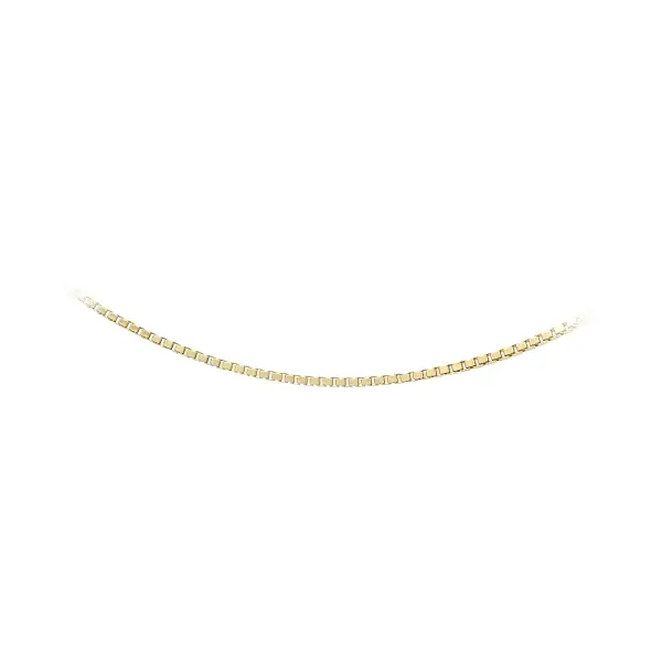 Řetízek Box ze 14kt Žlutého Zlata, 50 cm