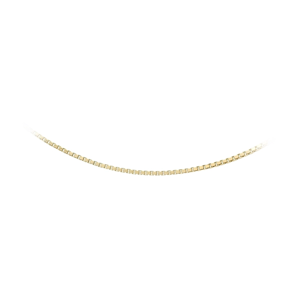 Řetízek Box ze 14kt Žlutého Zlata, 50 cm