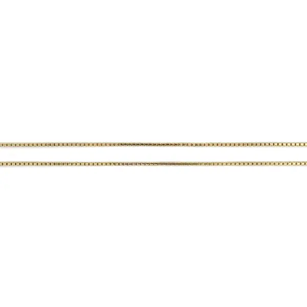 Řetízek Box ze 14kt Žlutého Zlata, 50 cm