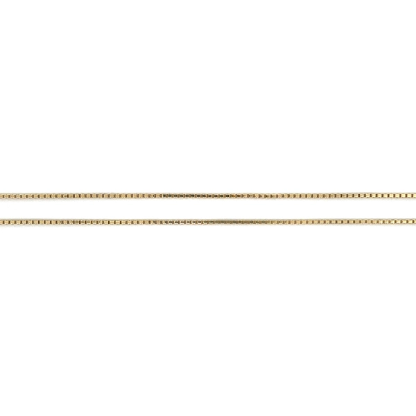 Řetízek Box ze 14kt Žlutého Zlata, 50 cm
