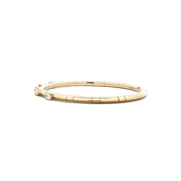 Diamantový manžetový náramek z 18kt žlutého zlata, 0,79 ct