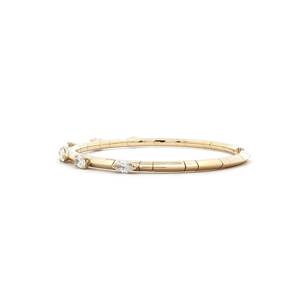 Diamantový manžetový náramek z 18kt žlutého zlata, 1,46 ct