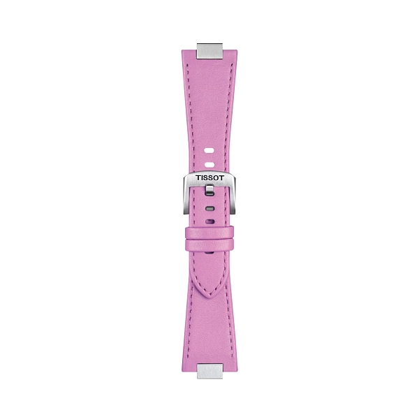 Růžový kožený řemínek Tissot pro PRX 35 mm T852.049.546