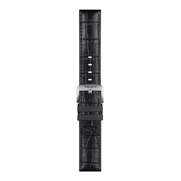 Černý pryžovo-kožený řemínek Tissot 22 mm T852.046.761