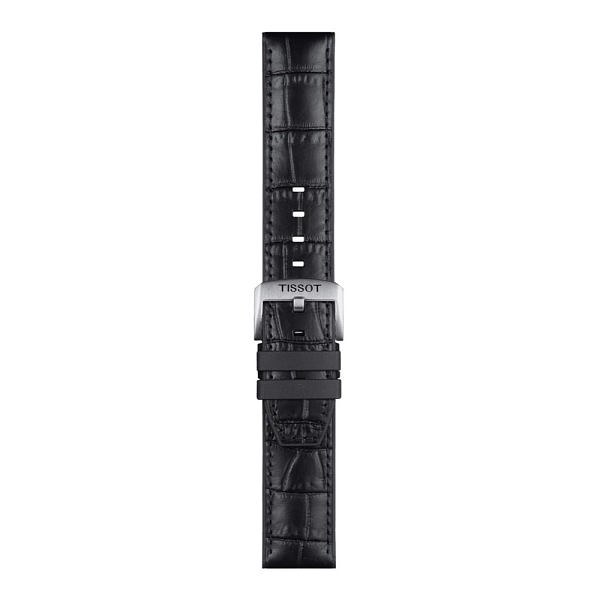 Tissot black rubber and leather strap 22 mm T852.046.761