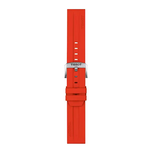 Červený silikonový řemínek Tissot 22 mm T852.047.920