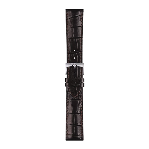 Hnědý kožený řemínek Tissot 22 mm T852.041.655