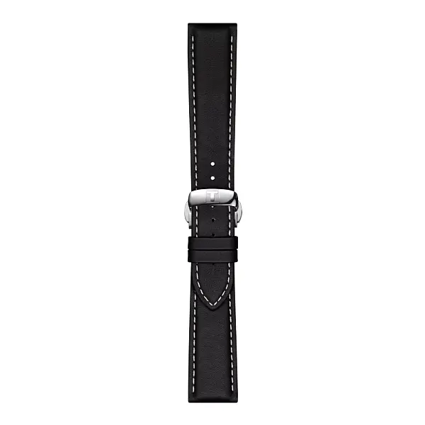 Černý kožený řemínek Tissot 21 mm T852.044.599