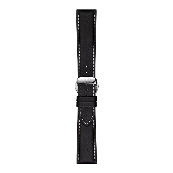 Černý kožený řemínek Tissot 21 mm T852.044.599