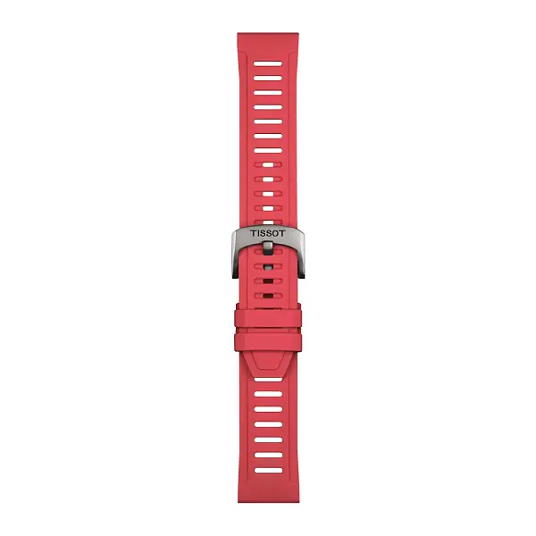 Červený silikonový řemínek Tissot 21mm T852.049.243