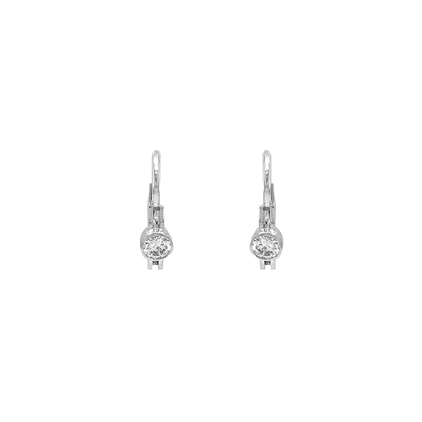 Women’s earrings with cubic zirconia in white gold