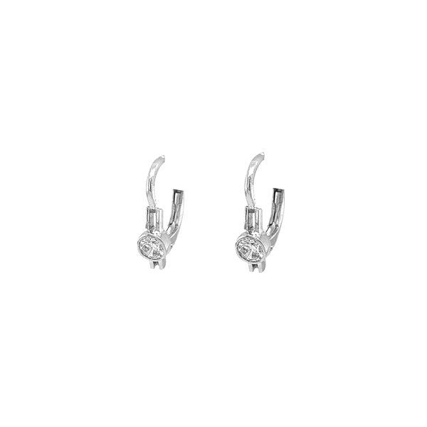Women’s earrings with cubic zirconia in white gold