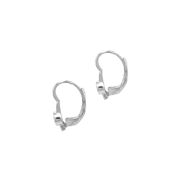 Women’s earrings with cubic zirconia in white gold