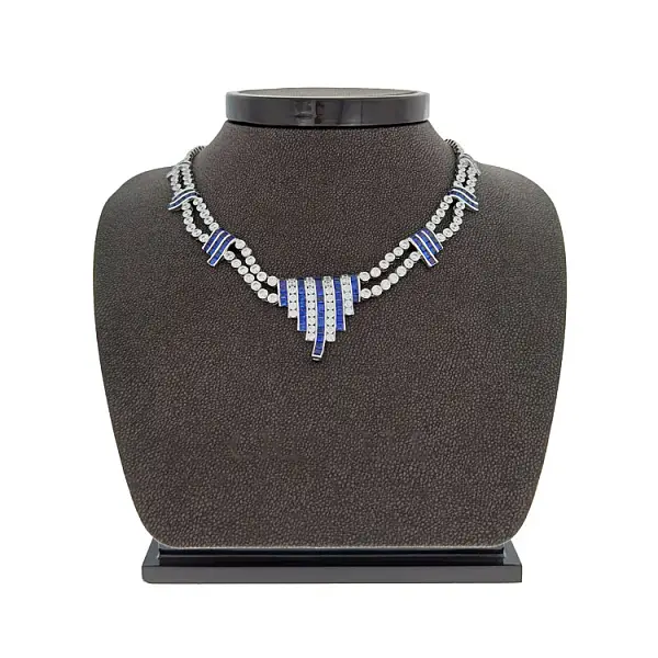 Náhrdelník z bílého zlata se Swarovski krystaly