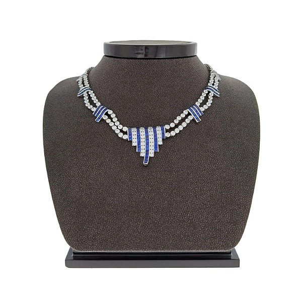 Náhrdelník z bílého zlata se Swarovski krystaly