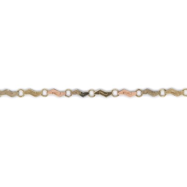 Elegant women’s necklace in two-tone gold