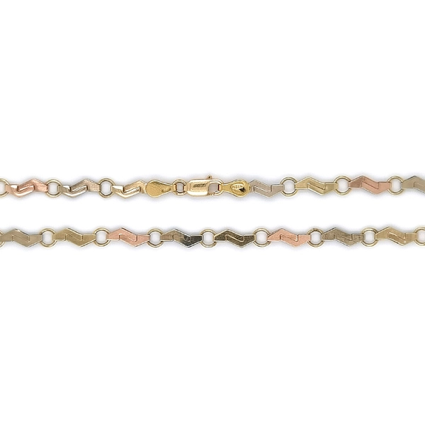Elegant women’s necklace in two-tone gold