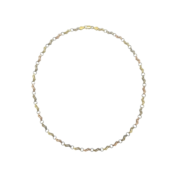 Elegant women’s necklace in two-tone gold