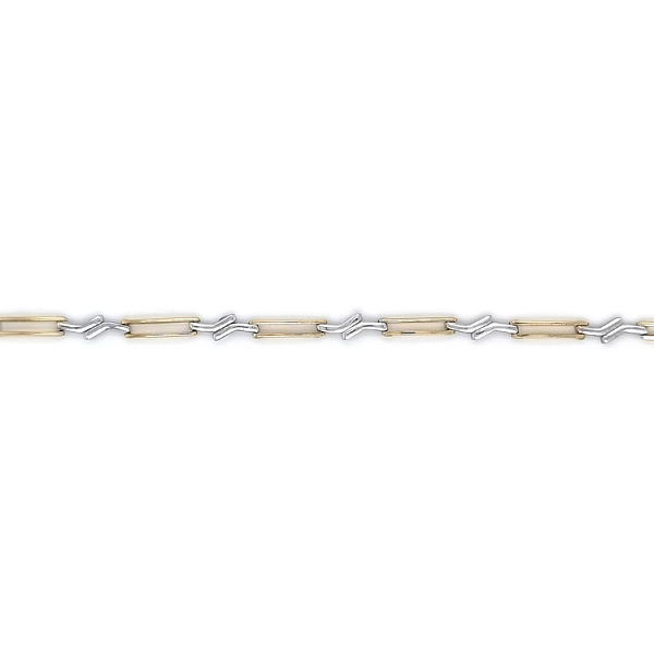 Elegant women’s necklace in two-tone gold