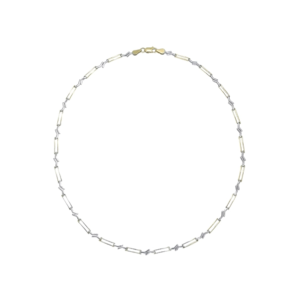 Elegant women’s necklace in two-tone gold