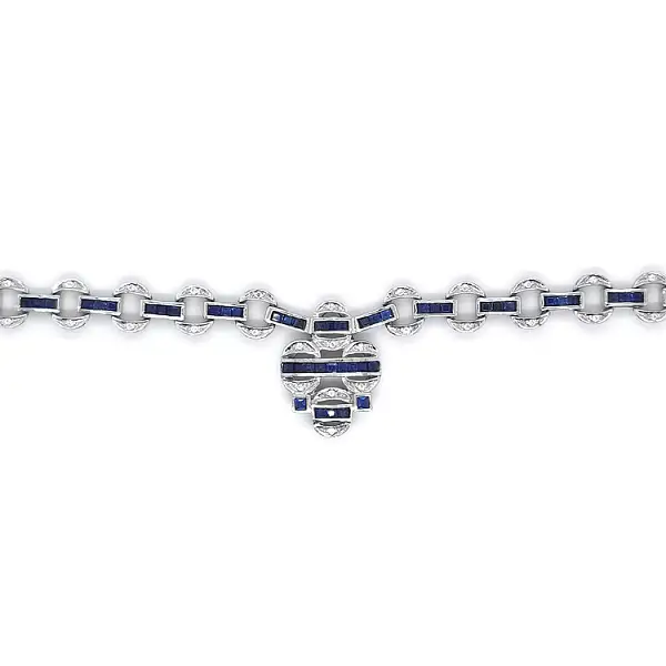 Náhrdelník z bílého zlata se Swarovski krystaly