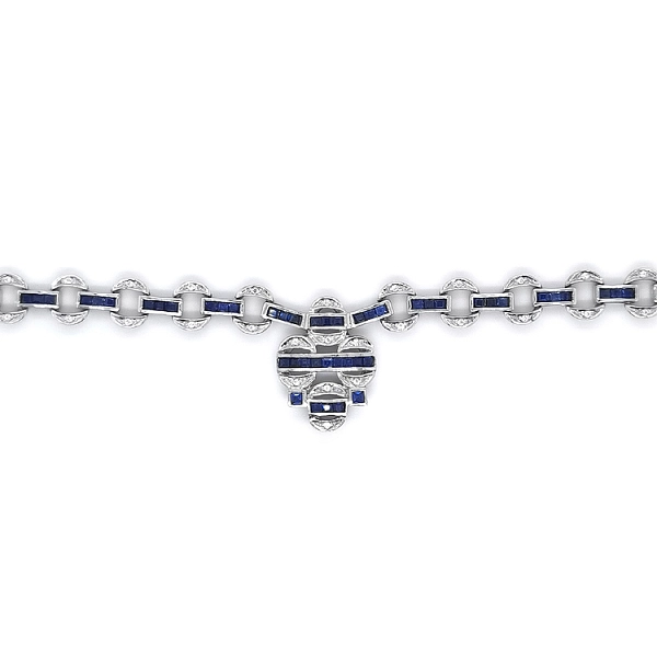Náhrdelník z bílého zlata se Swarovski krystaly