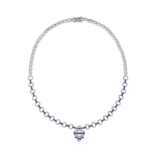 Náhrdelník z bílého zlata se Swarovski krystaly