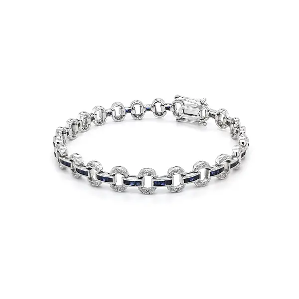 Elegantní dámský náramek z bílého zlata se Swarovski krystaly