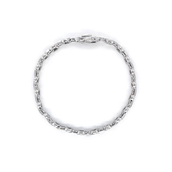Elegantní dámský náramek z bílého zlata se Swarovski krystaly