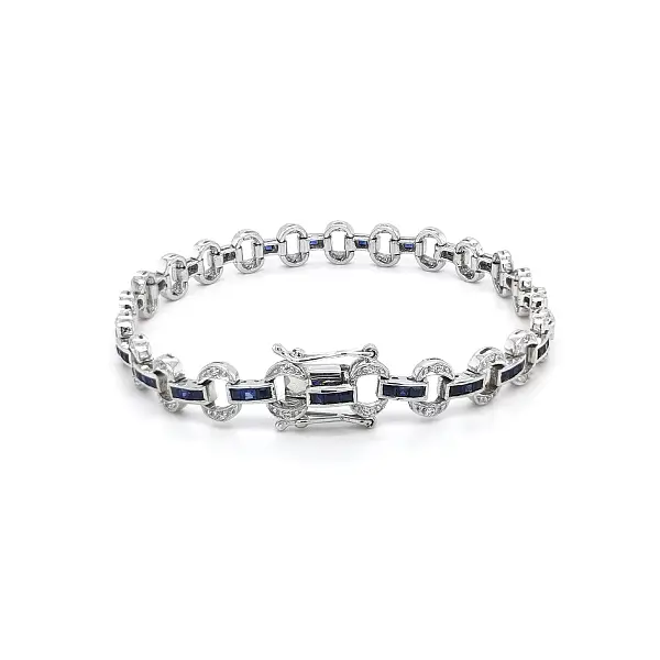 Elegantní dámský náramek z bílého zlata se Swarovski krystaly