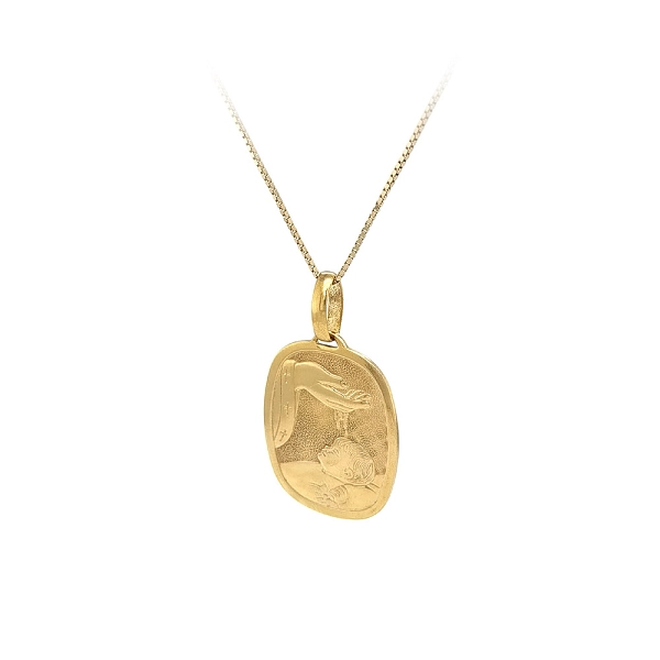 Sacred baptism – gold medallion of faith and mercy
