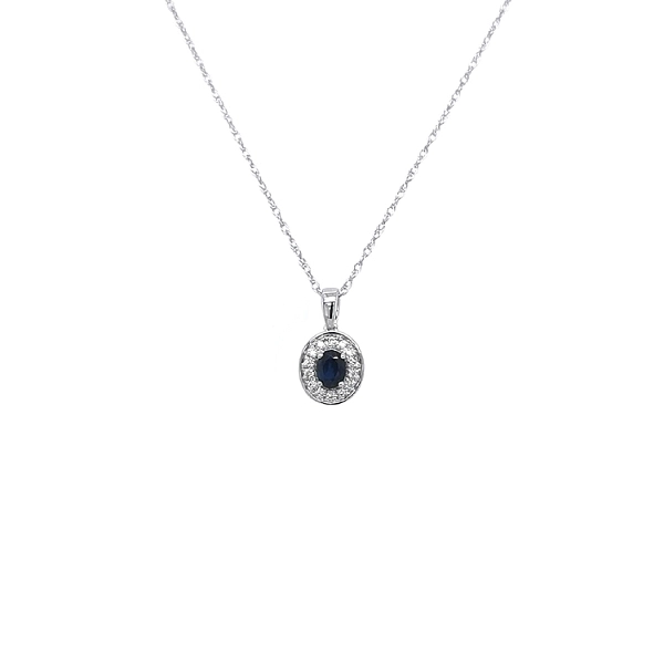 Exclusive Gold Necklace with Sapphire and Diamonds