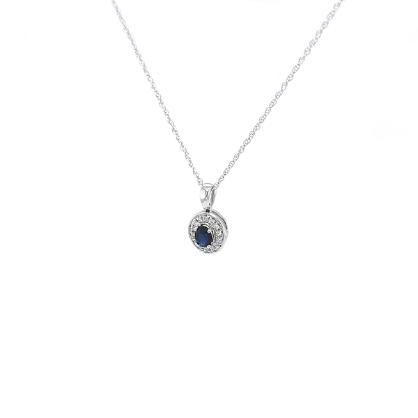 Exclusive Gold Necklace with Sapphire and Diamonds